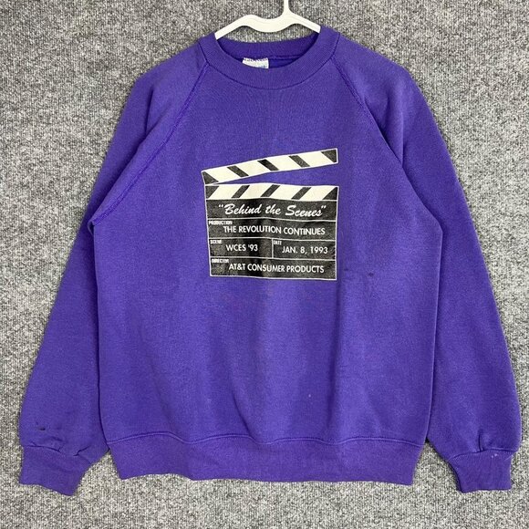 Vintage 1993 AT&T Behind The Scenes Film Clipboard Sweatshirt Men SIZE Large‎ - Picture 1 of 7